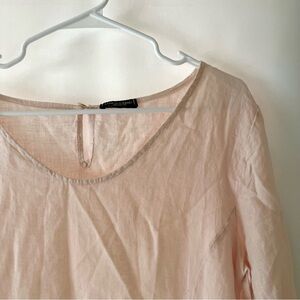 Lungo l’Arno | pale pink long sleeve flared shift dress